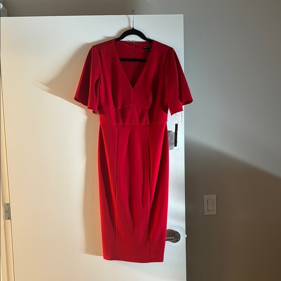 Maggy London Red Midi Dress - Picture 1 of 6